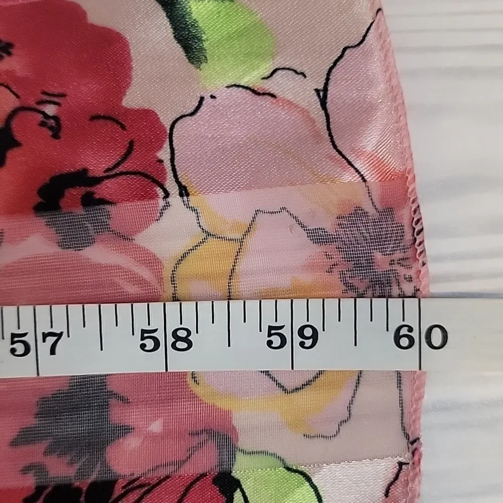 Unbranded spring floral blossom scarf multicolored pinks and oranges